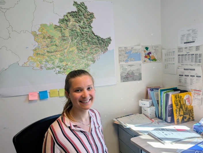 Clémence Humez dans son bureau à la DREAL © JCS Clémence Humez dans son bureau à la DREAL © JCS