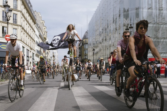 Tim lors de la vélorution parisienne -Juillet 2025 -c- XDR